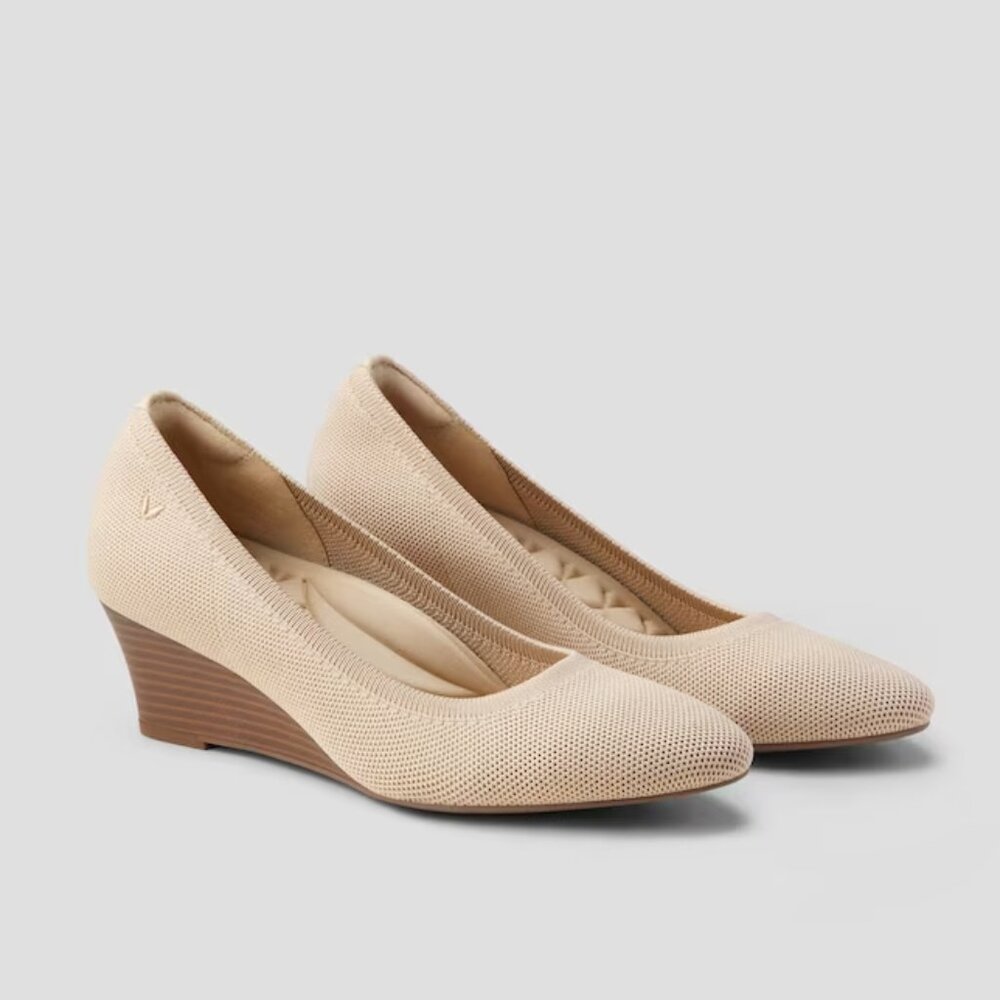 VIVAIA Tamia Wedge Pro Almond Toe Wedges in Almond Color Size US 8.5 EU 39.5 New